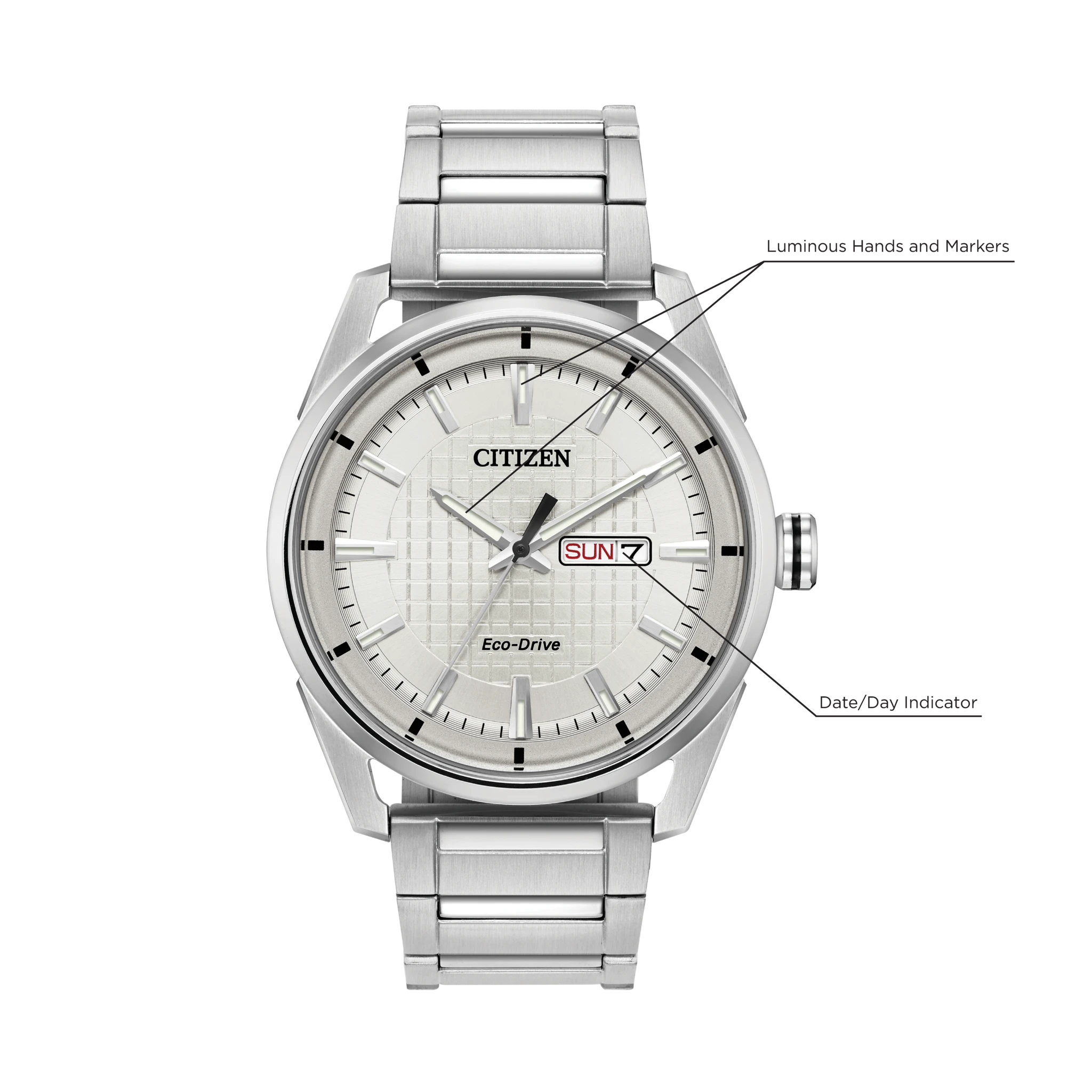 Citizen CTO Eco-Drive Silver Stainless Steel Watch | CITIZEN